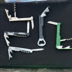 Set of Multi-Tool Corkscrews with knife on 4